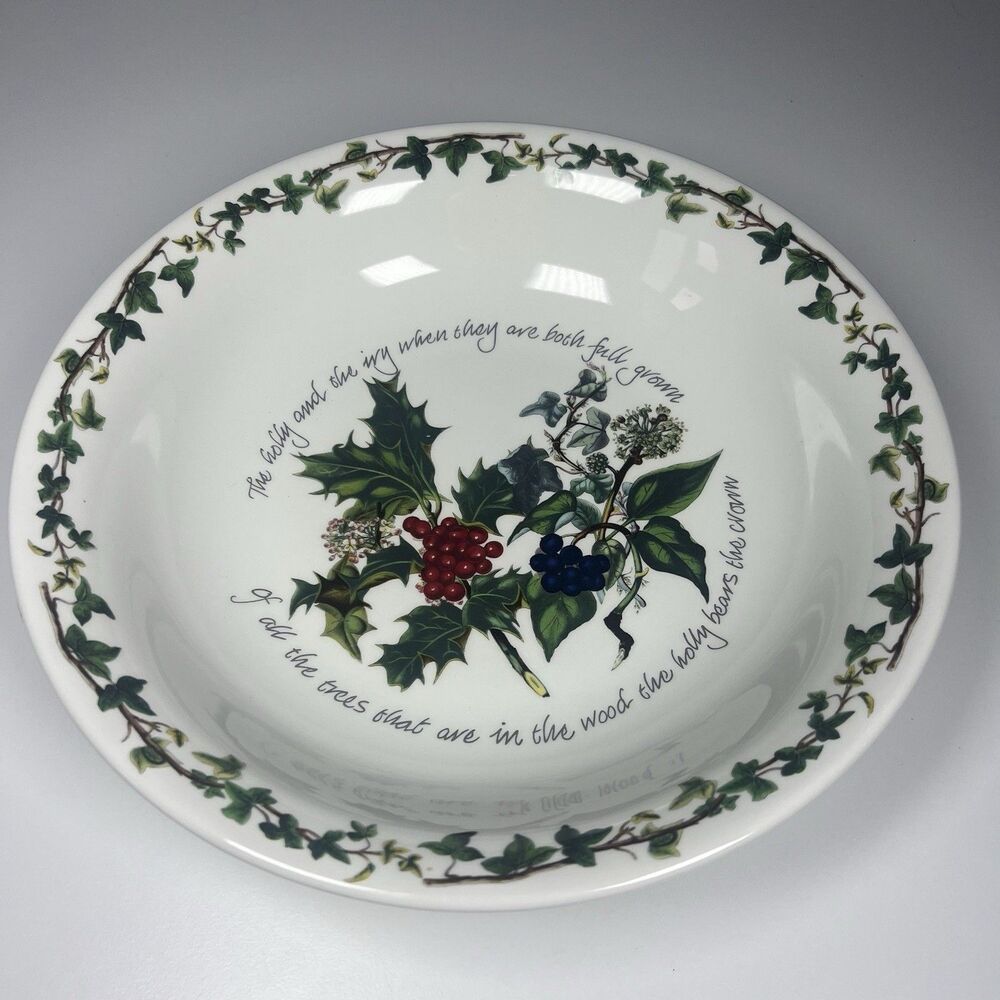Portmeirion The Holly And The Ivy Serving Bowl 10.5” England Amy Cooper Willis